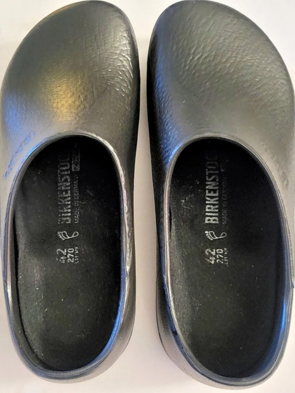 Like New Birkenstock Profi Birki Polyurethane Black Work Clogs 42 L11 M9